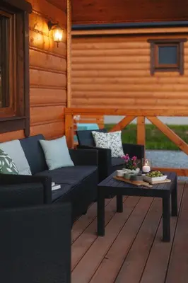 Część wypoczynkowa w obiekcie Domki Sudecka Przystań