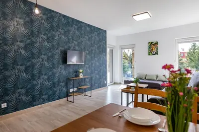 Telewizja i/lub zestaw kina domowego w obiekcie Apartament Przystanek Kudowa Centrum