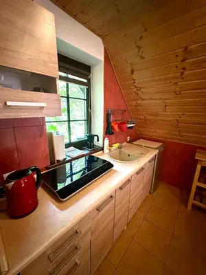 Kuchnia lub aneks kuchenny w obiekcie Studio Gościnne ANTEK