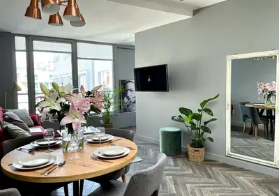 Telewizja i/lub zestaw kina domowego w obiekcie Classy Apartments Ruska - Tanie Apartamenty na Rynku