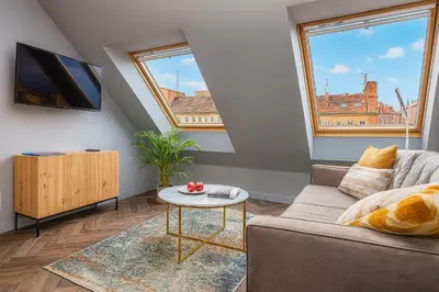 Telewizja i/lub zestaw kina domowego w obiekcie Classy Apartments Ruska - Tanie Apartamenty na Rynku