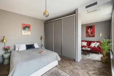 Łóżko lub łóżka w pokoju w obiekcie Classy Apartments Ruska - Tanie Apartamenty na Rynku
