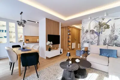 Część wypoczynkowa w obiekcie LAGUNA Apartament Polanica Residence 14 SPA z tarasem