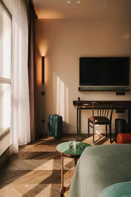 Telewizja i/lub zestaw kina domowego w obiekcie The Cyrus Hotel