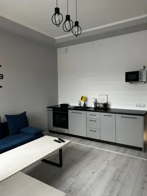 Kuchnia lub aneks kuchenny w obiekcie Apartamencik na doby 2 - Lubin