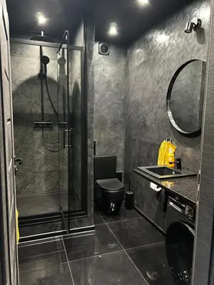 Łazienka w obiekcie Apartamencik na doby 2 - Lubin