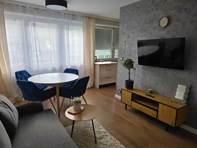 Telewizja i/lub zestaw kina domowego w obiekcie ApartPodmiejska