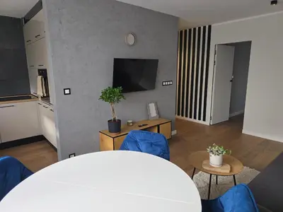 Telewizja i/lub zestaw kina domowego w obiekcie ApartPodmiejska