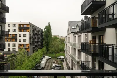 Budynek, w którym mieści się apartament