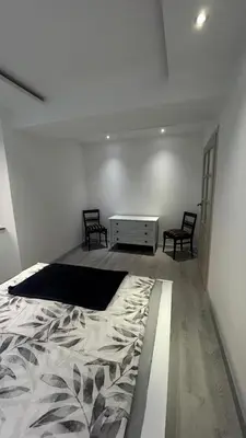 Łóżko lub łóżka w pokoju w obiekcie Apartament Nad Potokiem