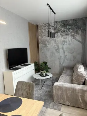 Telewizja i/lub zestaw kina domowego w obiekcie Apartament Olesno Lux