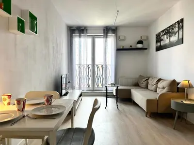 Część wypoczynkowa w obiekcie Dubois 7 Apartment - Self Check-In 20h - LIFT