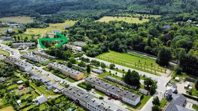 Widok z lotu ptaka na obiekt Apartament Wysoka 580 z prywatną łazienką