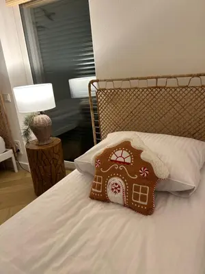 Łóżko lub łóżka w pokoju w obiekcie Domek Las&Luz Moszna BALIA