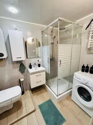 Łazienka w obiekcie Duży apartament z kuchnią i łazienką w centrum Namysłowa