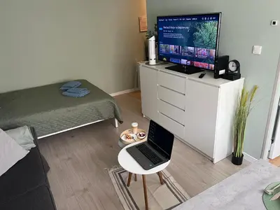 Telewizja i/lub zestaw kina domowego w obiekcie Apartament Piaskowa Mountain & Coffee