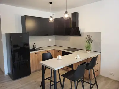 Kuchnia lub aneks kuchenny w obiekcie Exclusive Apartment - blisko Dworca, darmowy parking przy ulicy, późne wymeldowanie, Wi-Fi