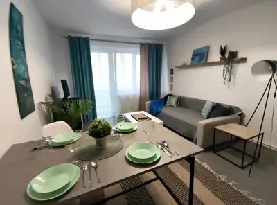 Część wypoczynkowa w obiekcie Tabago Studio 36 Brzeg Chopina