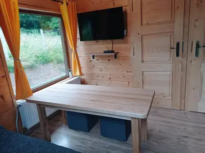 Telewizja i/lub zestaw kina domowego w obiekcie Pod Niedźwiedzicą