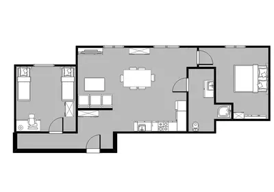 Plan piętra w obiekcie Loft Apartments Bielawa 