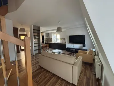 Telewizja i/lub zestaw kina domowego w obiekcie Mińska Apartment