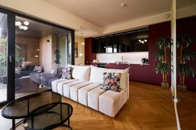 Część wypoczynkowa w obiekcie Polanica Park - LAGUNA - PREMIUM 3 -BURGUNDOWY