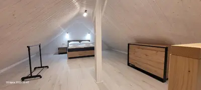 Łóżko lub łóżka w pokoju w obiekcie Domek Usiebie