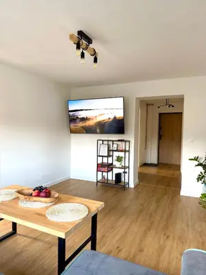 Telewizja i/lub zestaw kina domowego w obiekcie Apartament u Kuby z kącikiem zabaw