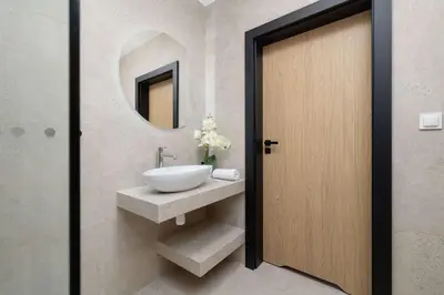 Łazienka w obiekcie Apartment Gliwice near PreZero Arena with Parking&Balcony by Noclegi Renters