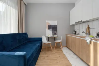 Kuchnia lub aneks kuchenny w obiekcie Indigo Apartment Wrocław by Solarento