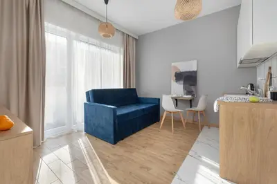 Część wypoczynkowa w obiekcie Indigo Apartment Wrocław by Solarento
