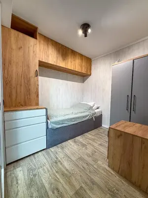 Łóżko lub łóżka w pokoju w obiekcie Domek z balią w Górach Sowich