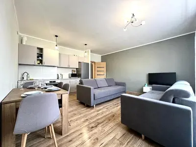 Kuchnia lub aneks kuchenny w obiekcie Marcinowska 2 Apartment - Self check-in 20h - parking