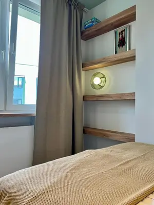 Łóżko lub łóżka w pokoju w obiekcie Boho Apartment - 100m from Market Square