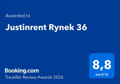 Certyfikat, podpis lub inny dokument wystawiony w obiekcie Justinrent Rynek 36