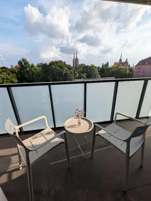 Balkon lub taras w obiekcie Apartament Lemon
