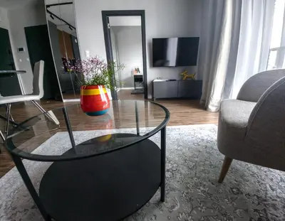 Telewizja i/lub zestaw kina domowego w obiekcie Apartament Lemon