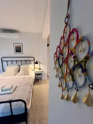 Łóżko lub łóżka w pokoju w obiekcie Wyjątkowy apartament blisko ZOO