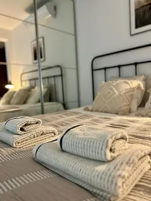 Łóżko lub łóżka w pokoju w obiekcie Wyjątkowy apartament blisko ZOO