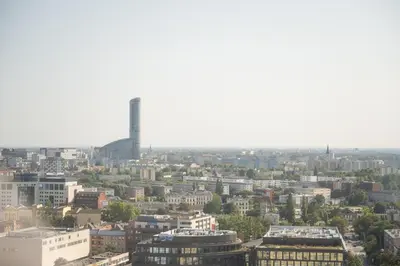 Widok na miasto Wrocław z tego apartamentu