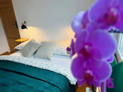 Łóżko lub łóżka w pokoju w obiekcie Rezydencja pod Borową