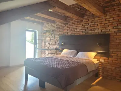 Łóżko lub łóżka w pokoju w obiekcie Villa Rustica