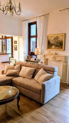 Część wypoczynkowa w obiekcie Vintage Apartment vis-à-vis Park Tower