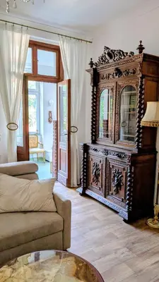 Część wypoczynkowa w obiekcie Vintage Apartment vis-à-vis Park Tower
