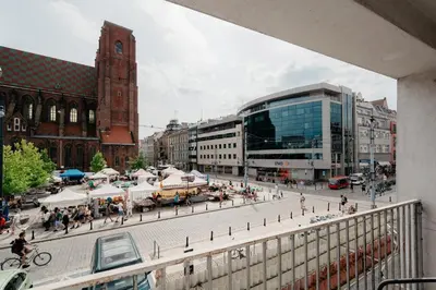 Widok na miasto Wrocław z tego apartamentu