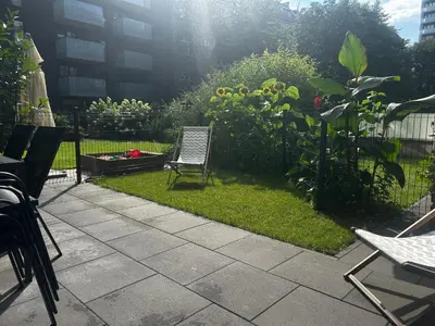 Ogród w obiekcie Komfortowe Apartamenty Nad Odrą