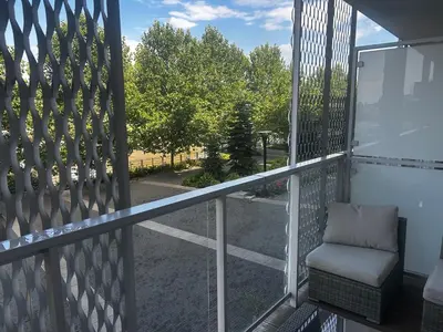 Balkon lub taras w obiekcie Komfortowe Apartamenty Nad Odrą