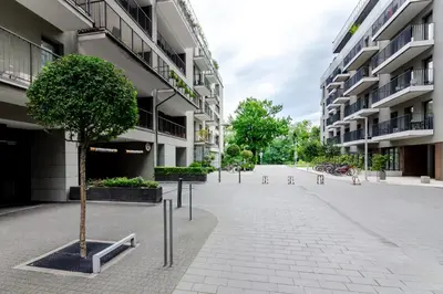 Budynek, w którym mieści się apartament