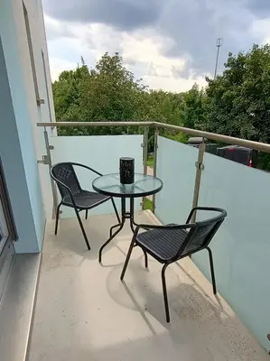 Balkon lub taras w obiekcie Mieszkanie Oborniki Śląskie