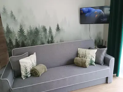 Telewizja i/lub zestaw kina domowego w obiekcie Mieszkanie Oborniki Śląskie